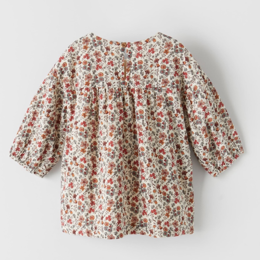 Zara Girls Floral Print Dress - Picture 2 of 3